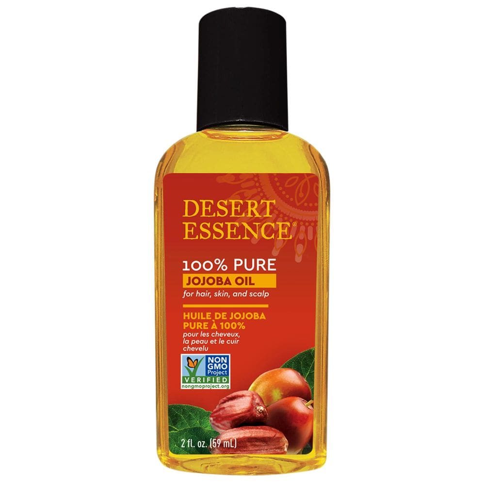 Óleo de jojoba Desert Essence 60 ml 100% puro para cabelo, pele e couro cabeludo