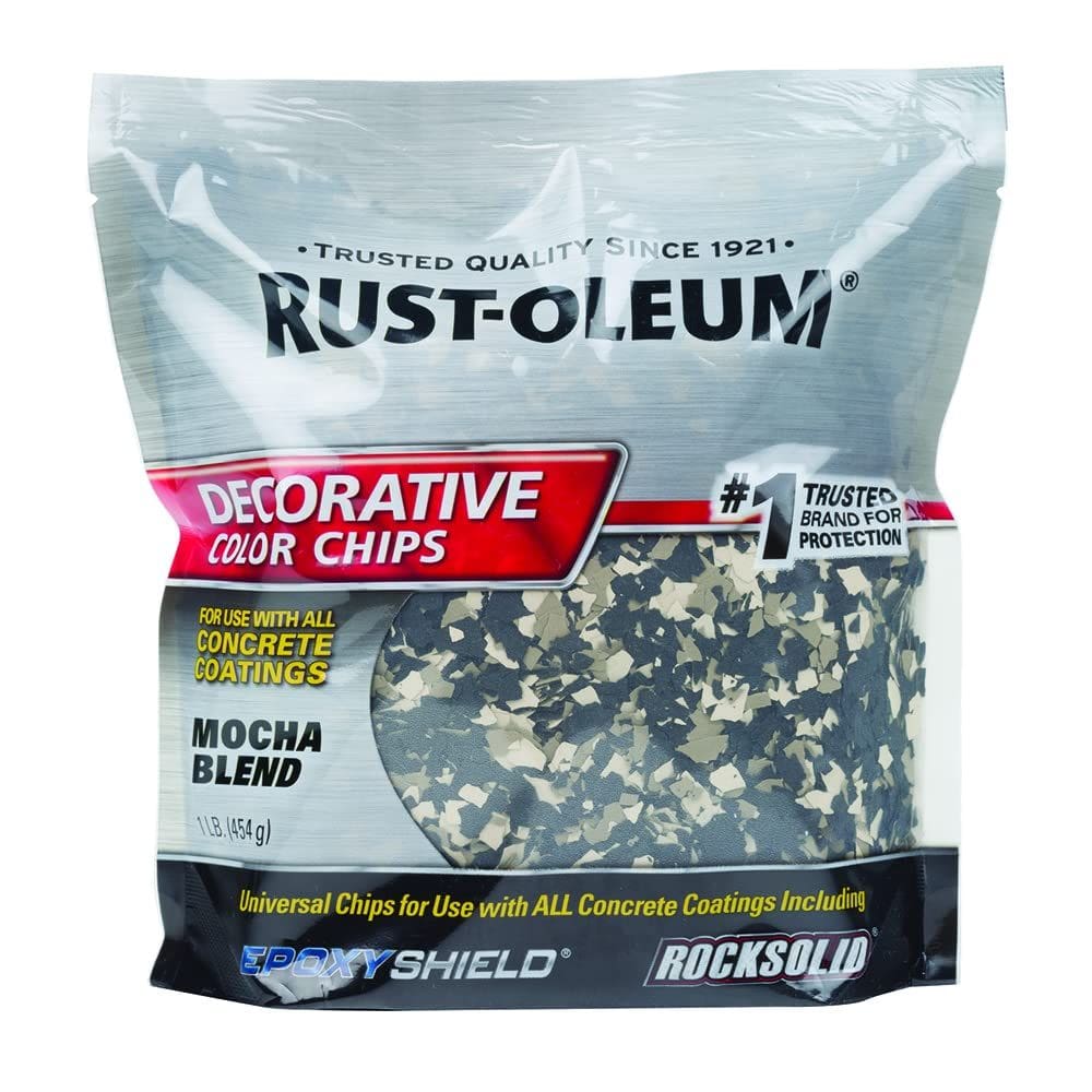 Chips de cor decorativa Rust-Oleum 454g Mocha Blend