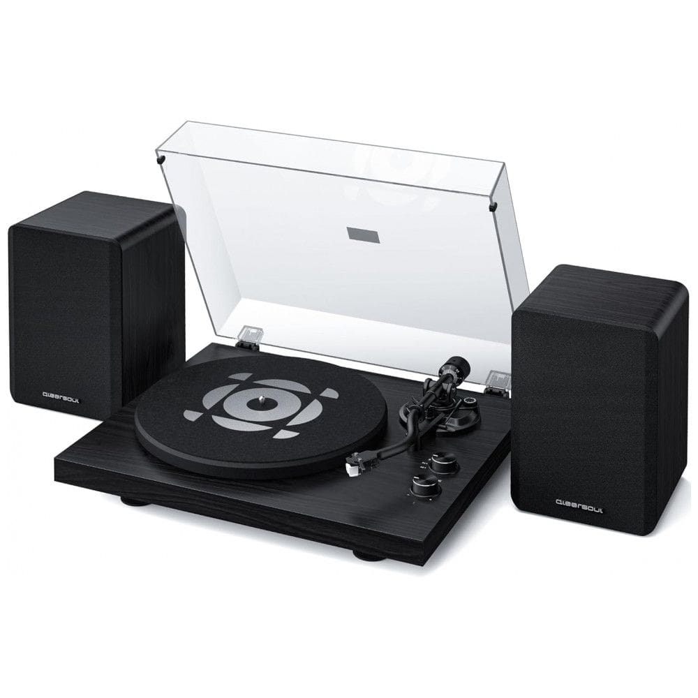 Toca-discos SoulBox S1 com Alto-falantes Estéreo, Pré-amplificador Integrado, Braço em Formato S,Qlearsoul,