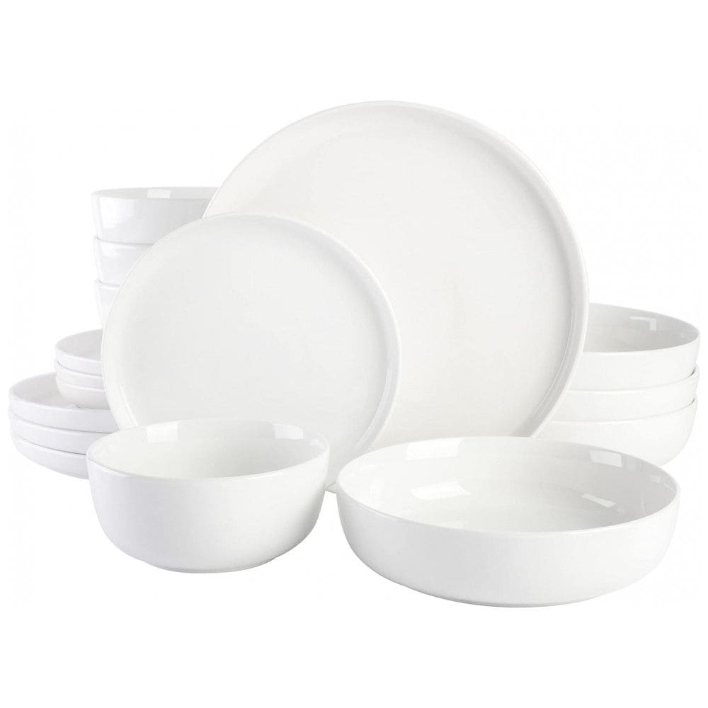 Aparelho de Jantar com 16 Peças de Porcelana Ideal para 4 Pessoas, Gibson Home Oslo, Branco