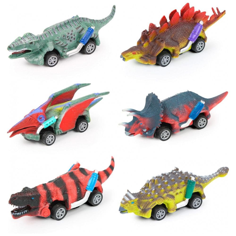 Brinquedos de Dinossauro EASYFUN para Crianças 35 Carros de Brinquedo com Corda 6 Pack Brinquedos de Dinossauro para Meninos e Meninas de 3