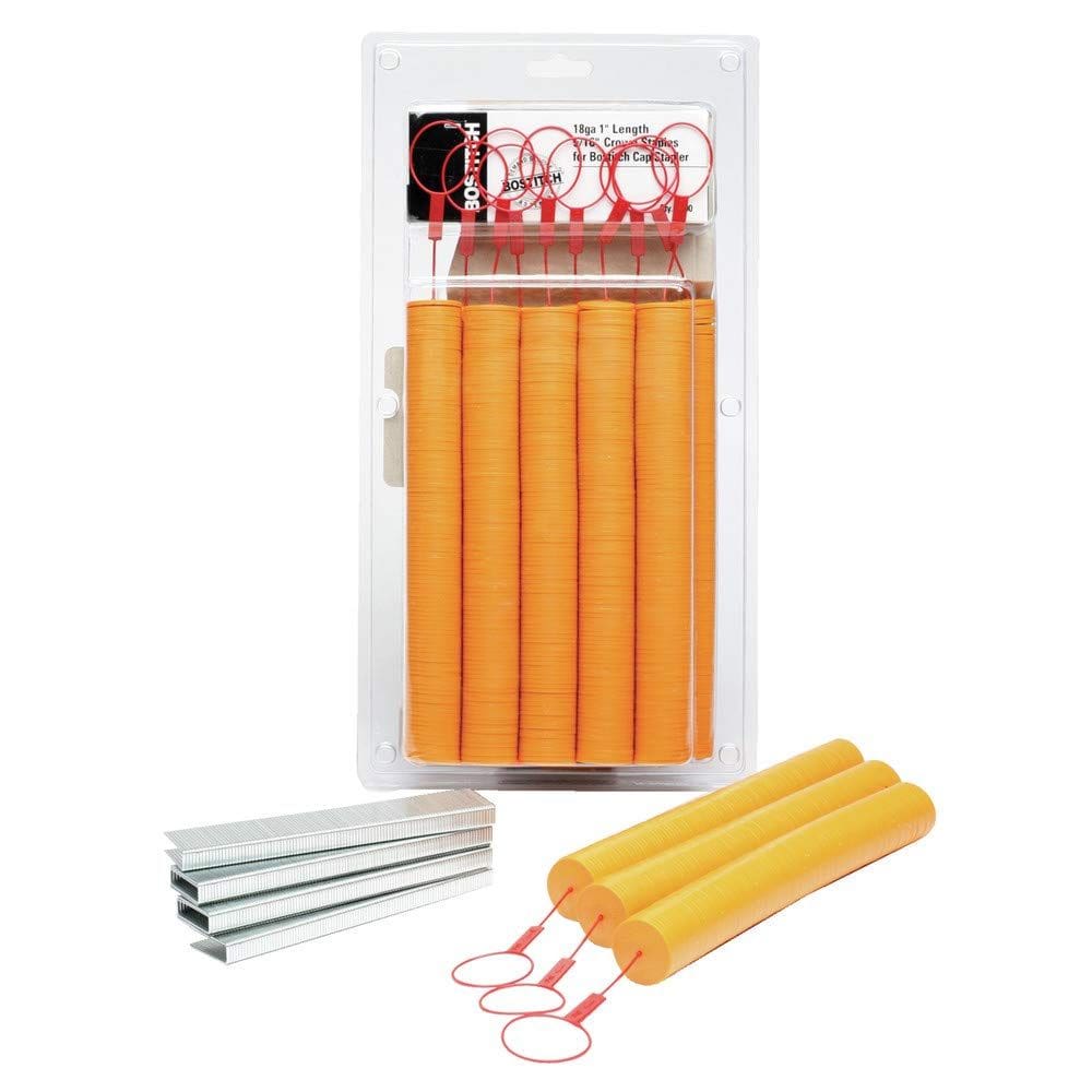 Fixadores de placa de espuma Bostitch Caps and Staples CAPPAK-1M