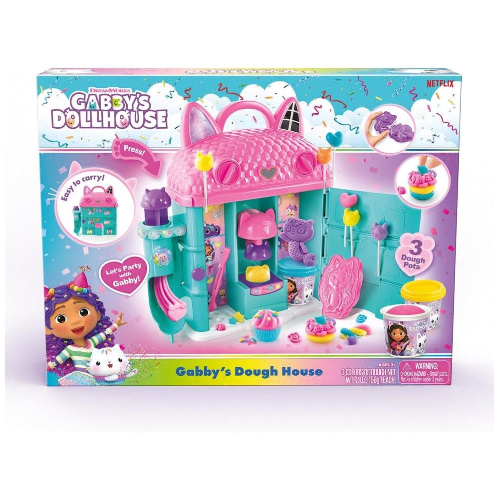 Canal Toys Casa de Massinha da Gabby`s Dollhouse! Divirta-se modelando e decorando com facilidade e portabilidade! Para crianças a partir de