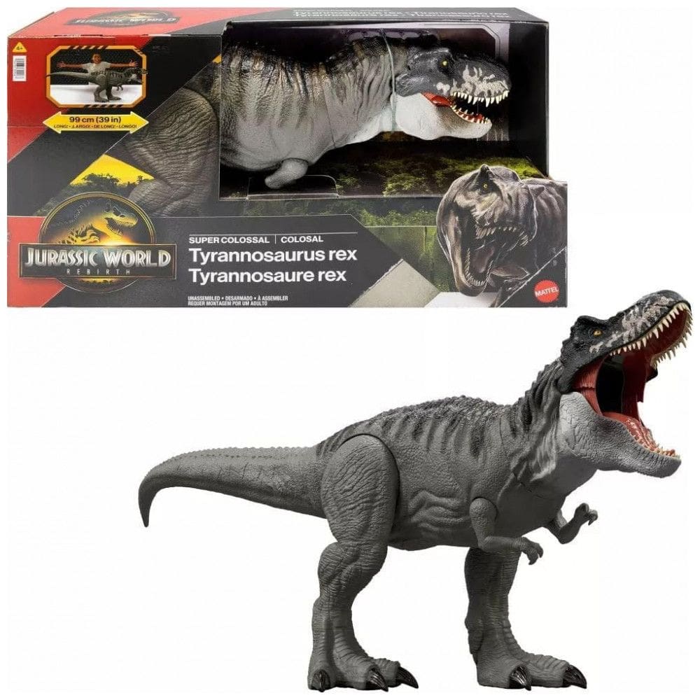 Mattel Jurassic World Rebirth Super Colossal Tyrannosaurus Rex Action Figure
