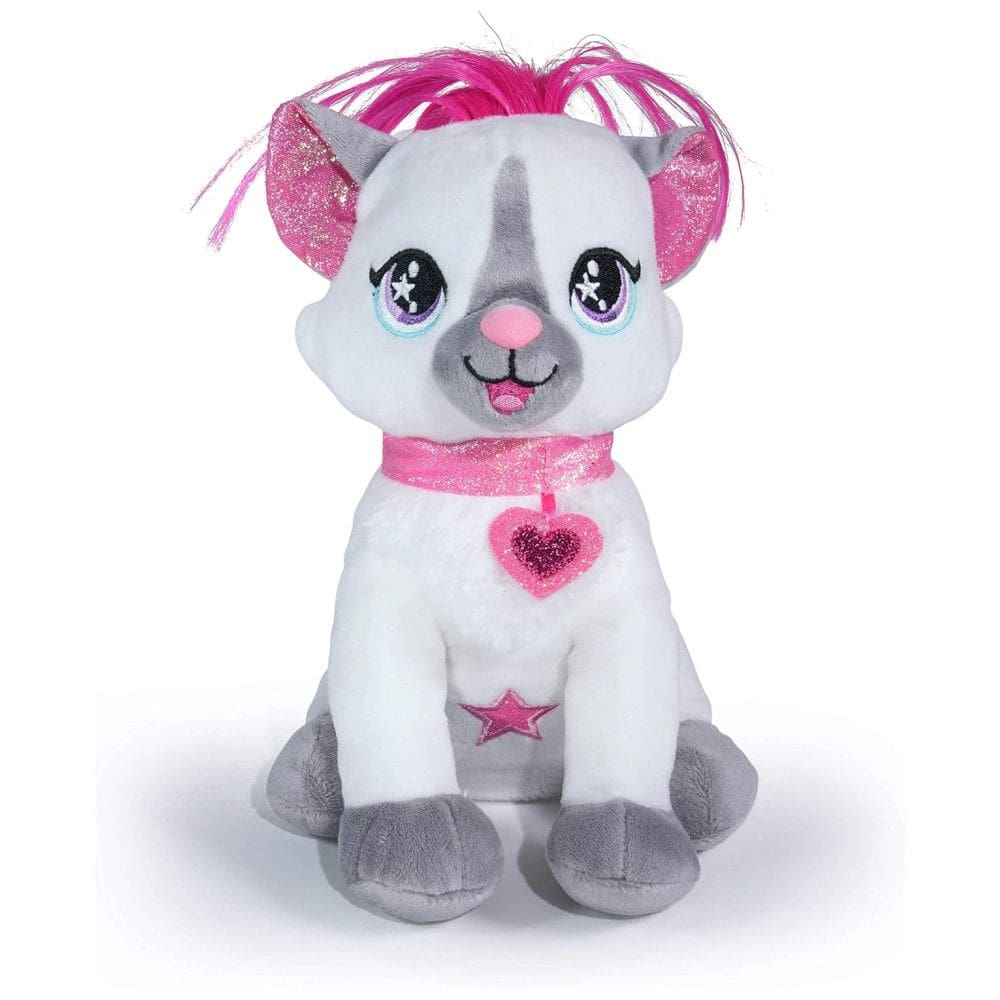 Pet Starz Catianna a Gata Rockstar, Reproduz Sons e Dança Sua Coleira Vira Pulseira Idade 5, WOWWEE 4342, Branco