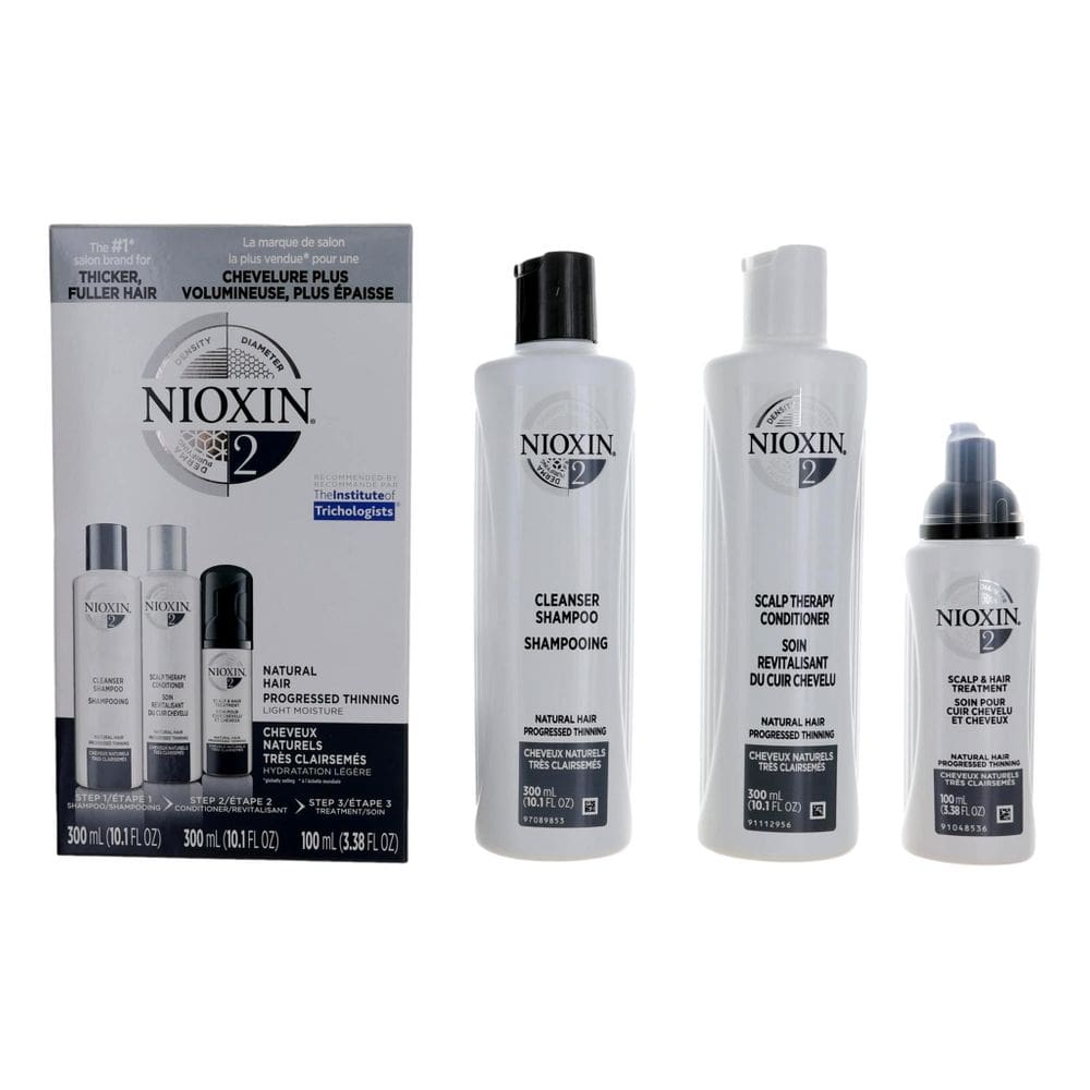 Kit de cuidados com o cabelo Nioxin 3D Care System 2 para cabelos naturais