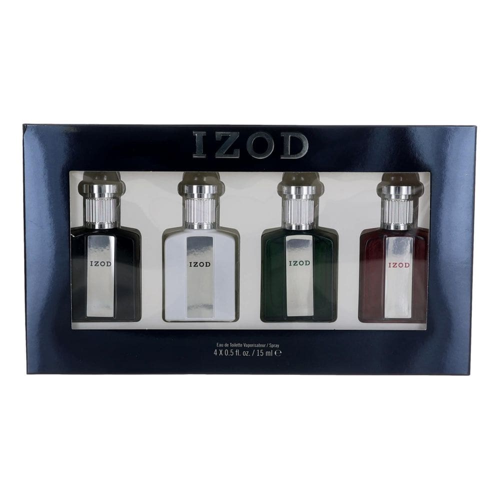 Conjunto de perfumes Izod para homens: autêntico, branco, verde e vermelho 15mL