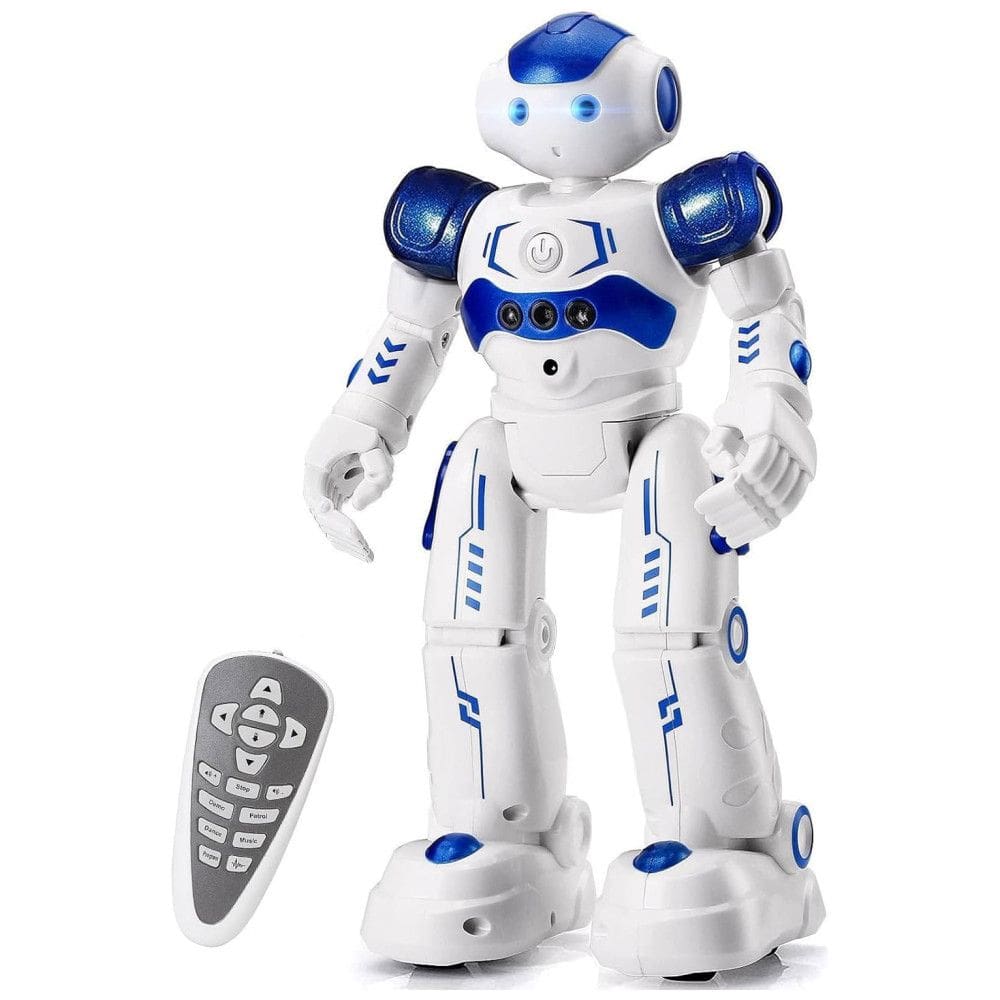 Brinquedo Robô Educativo Inteligente Eletrônico e Recarregável para Crianças 3 Anos ou Mais, KINGSDRAGON, Branco