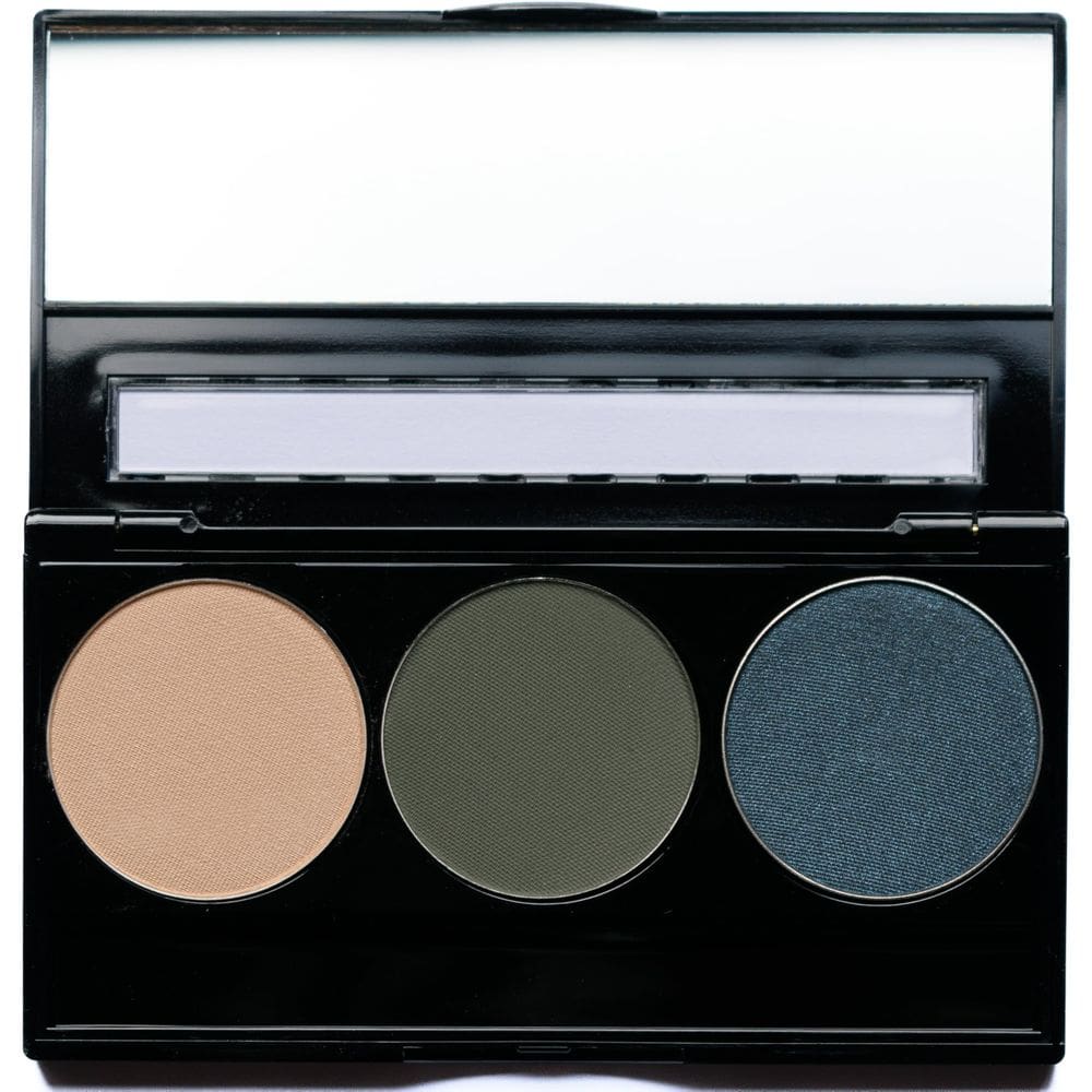 Paleta de sombras Pure Ziva Off White, fosco, verde médio e glitter, azul marinho, verde, vegano