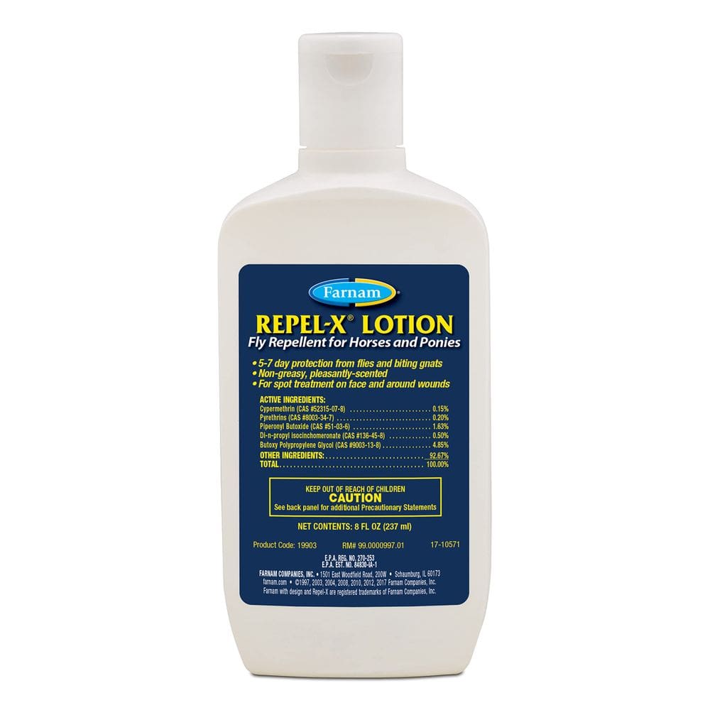 Loção repelente de moscas Farnam Repel-X para cavalos e pôneis 240 ml