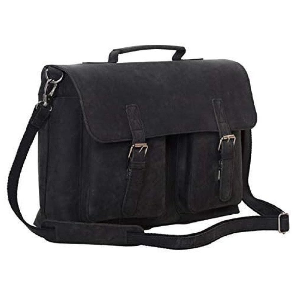 KomalC Bolsa, Pasta de Couro para Laptop Unissex Preta