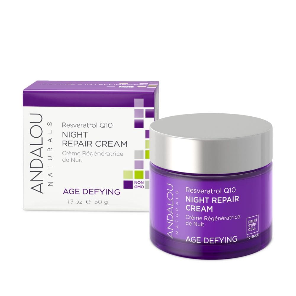 Creme reparador noturno Andalou Naturals Resveratrol Q10 50ml