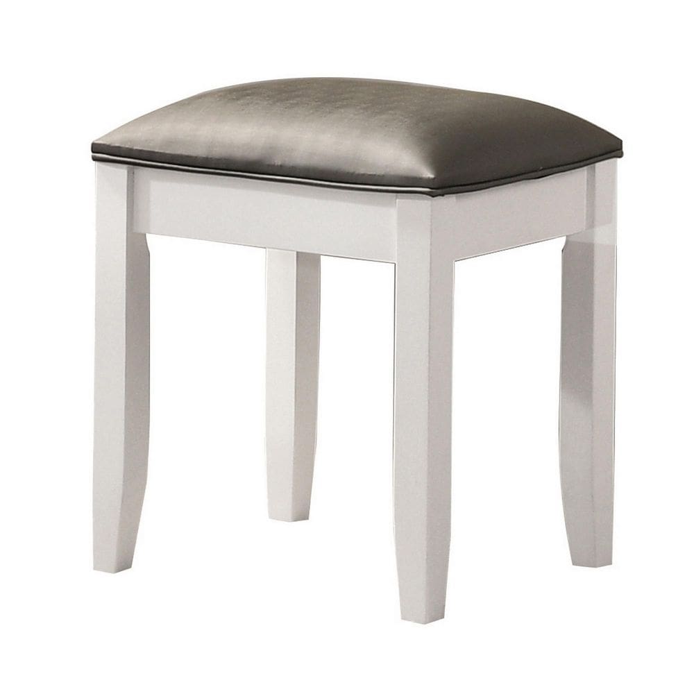Banco Benzara Felicity Vanity Stool 33x41x46cm Assento acolchoado