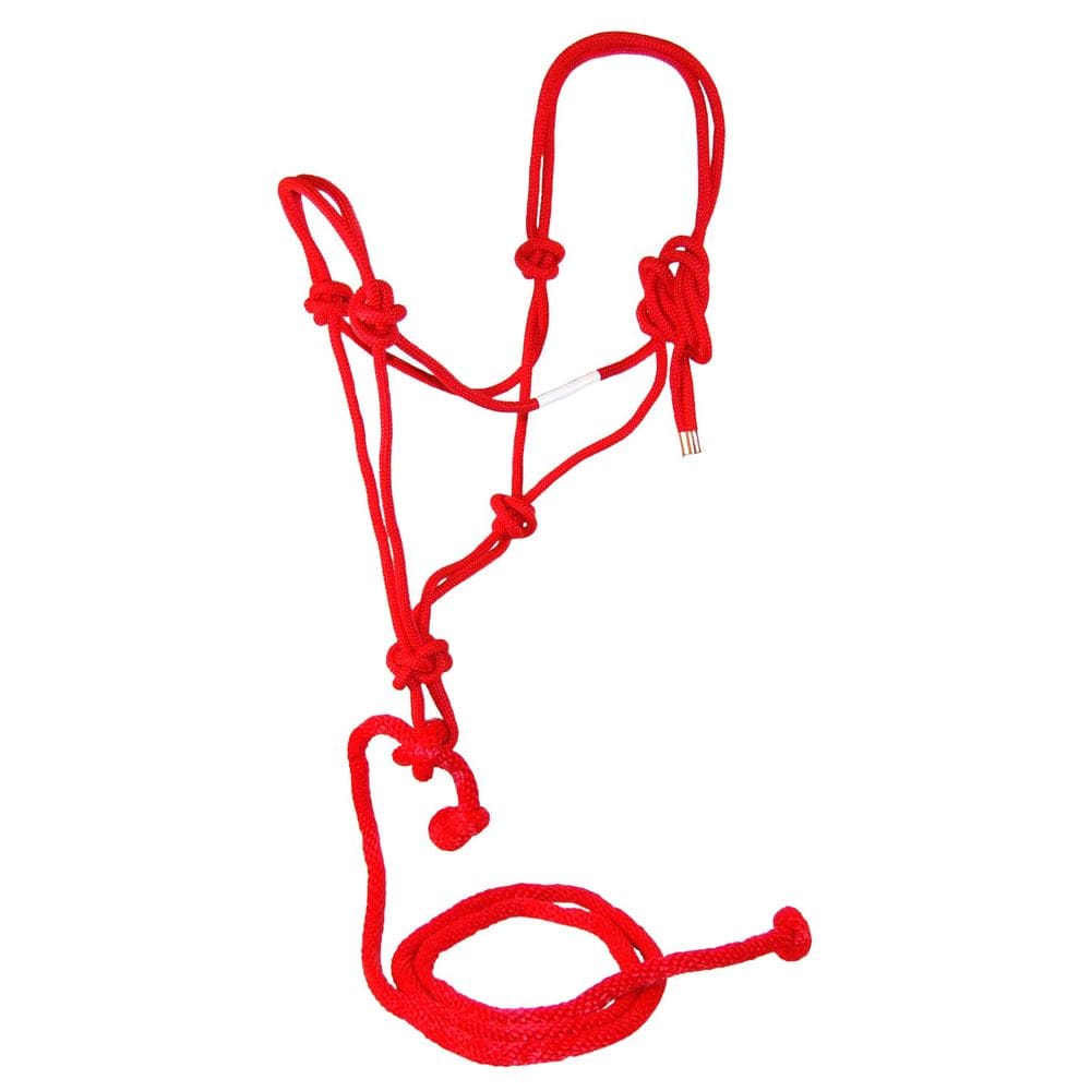 Cabresto de corda com grafite para cavalo adulto Hamilton - vermelho