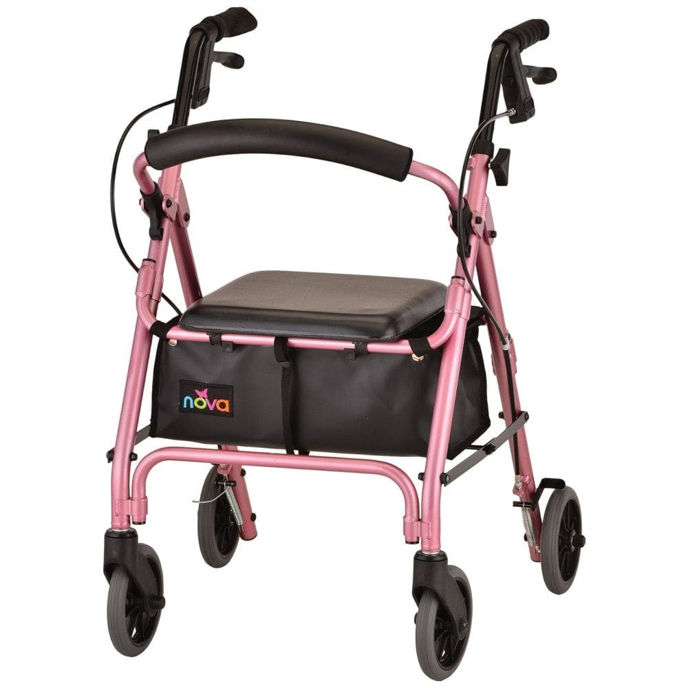 Andador para Idosos e Adultos Ultraleve, até 136 Quilos, NOVA, Rosa