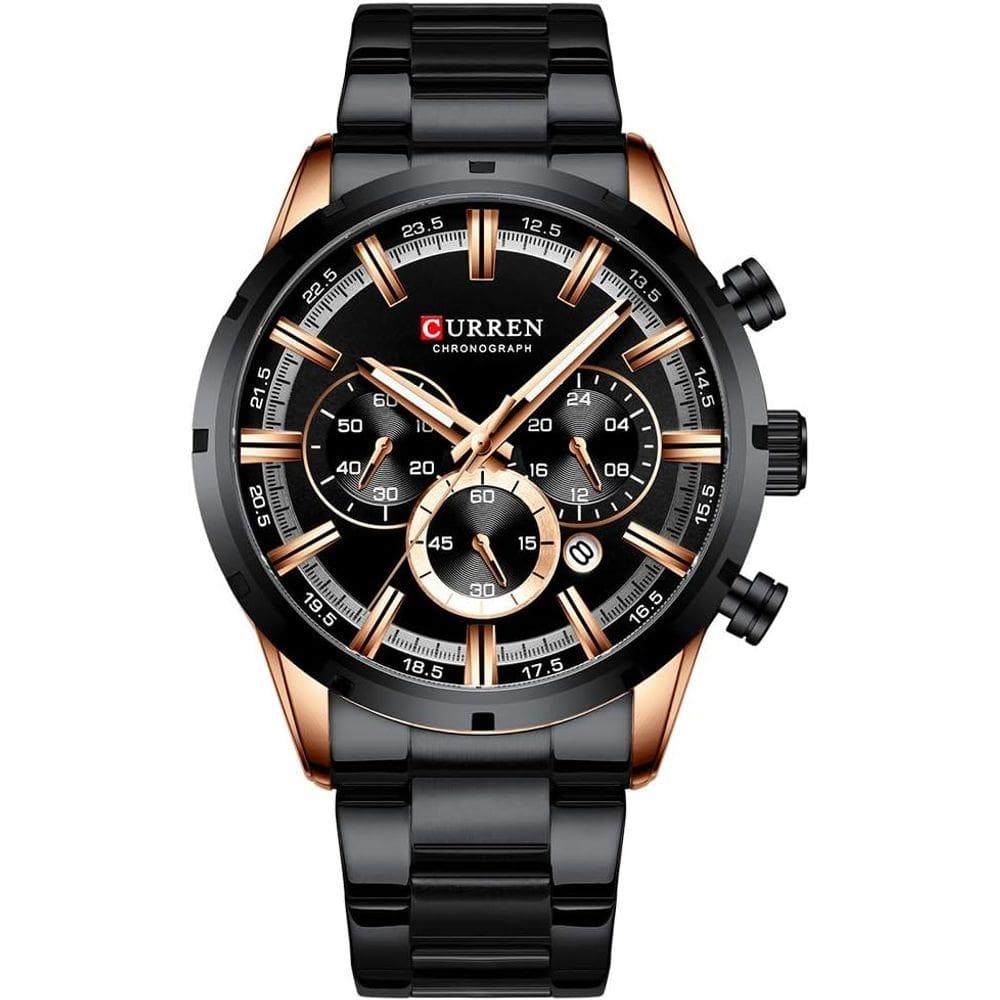 Relógio Curren Masculino 8355 Preto Aço