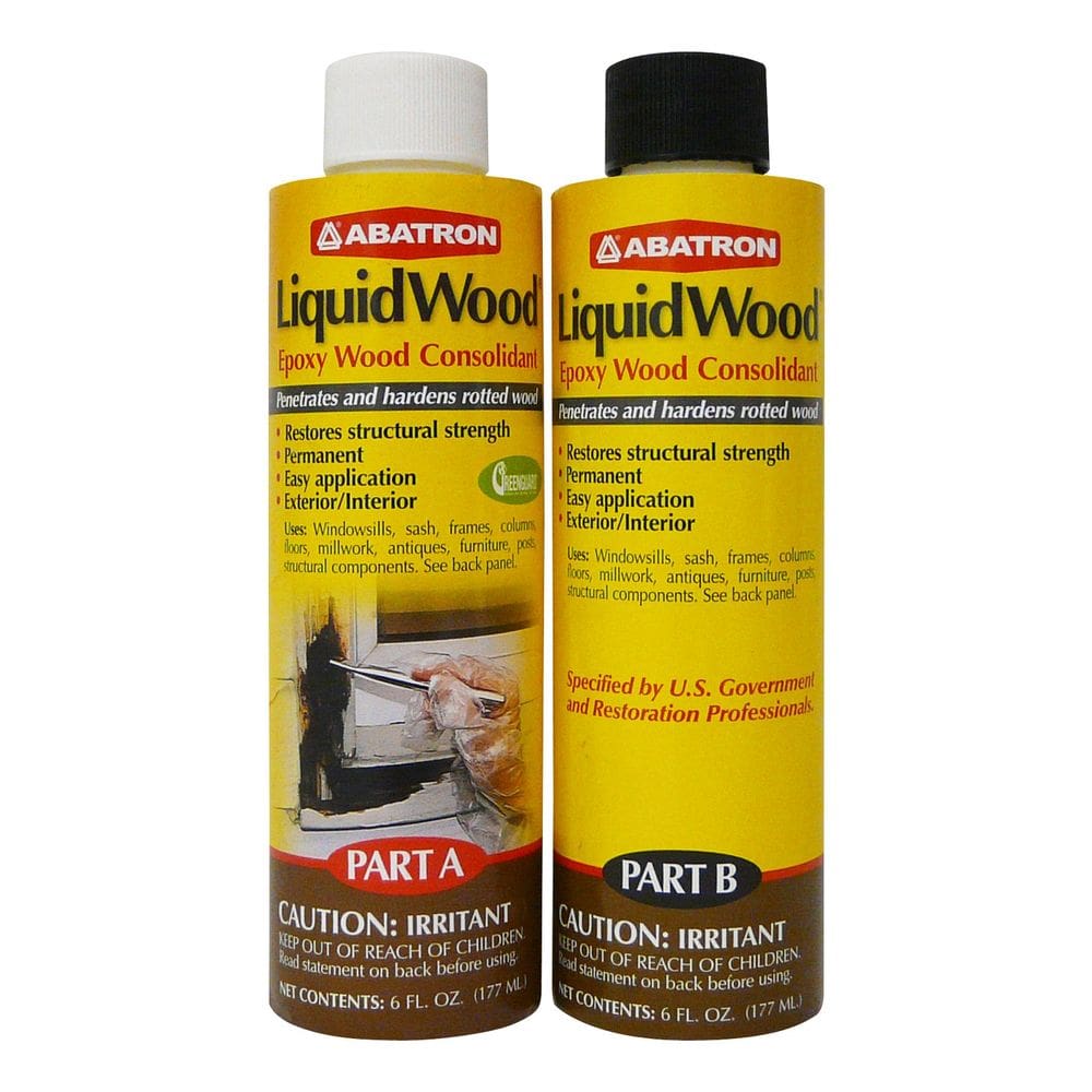 Kit de restauração de madeira Abatron LiquidWood 355ml de resina epóxi