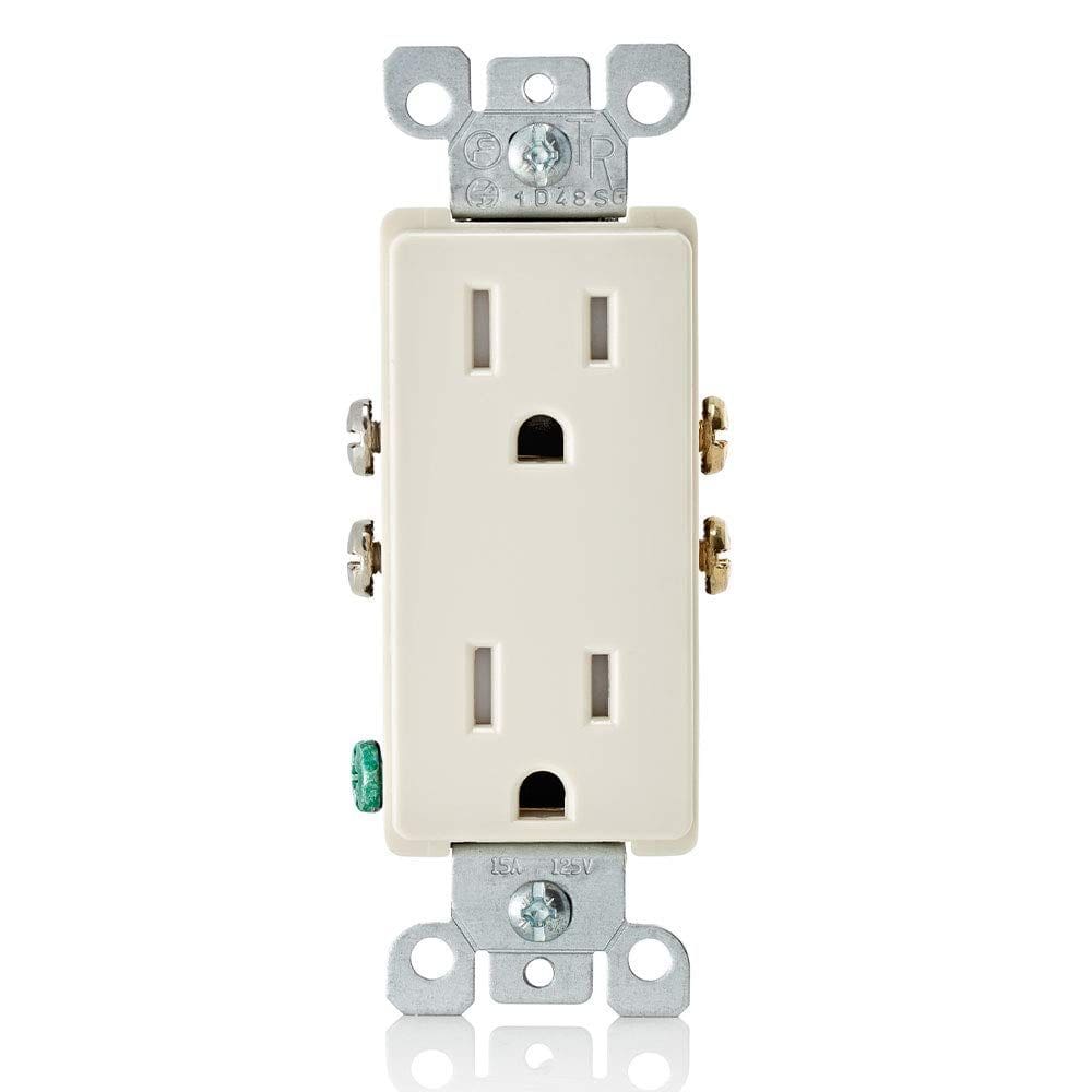 Tomada elétrica de parede Leviton Decora resistente a violações