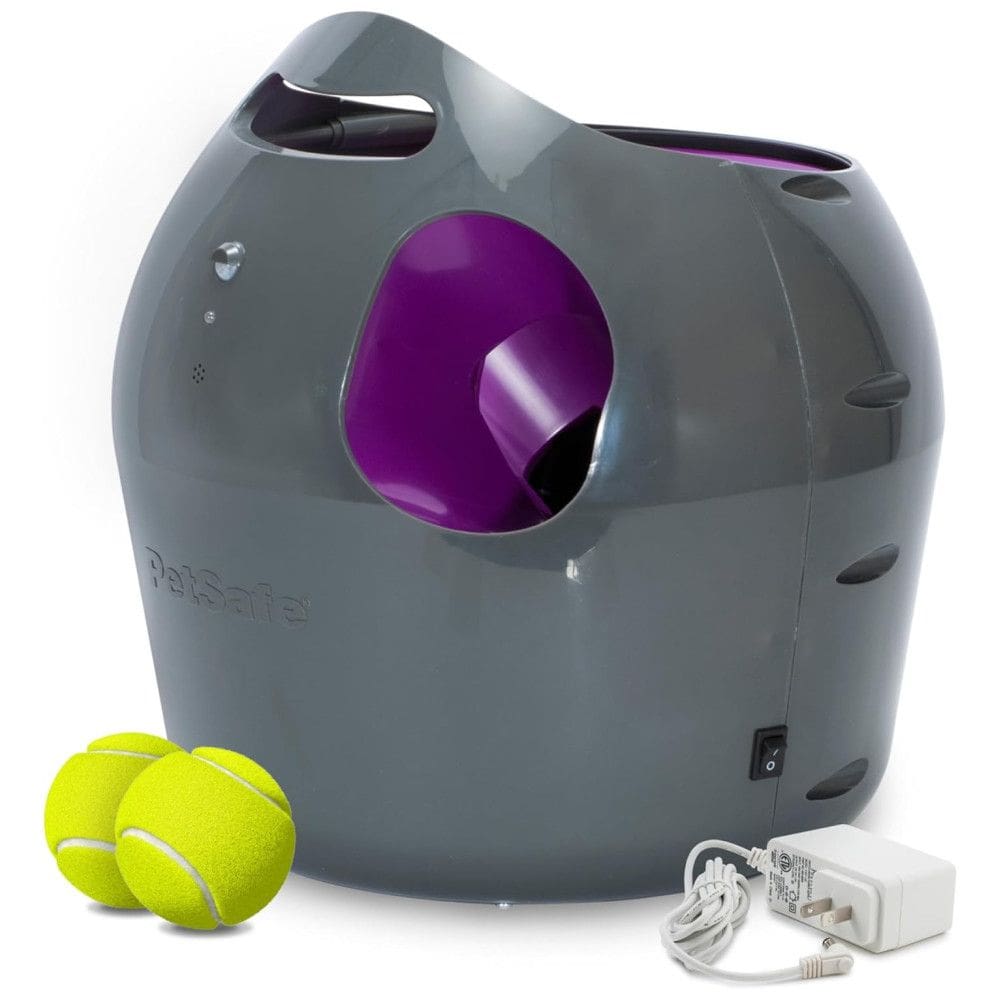 Lançador de Bolas de Tênis para Cães com Sensor de Movimento, PETSAFE ZTY00 15968, Cinza