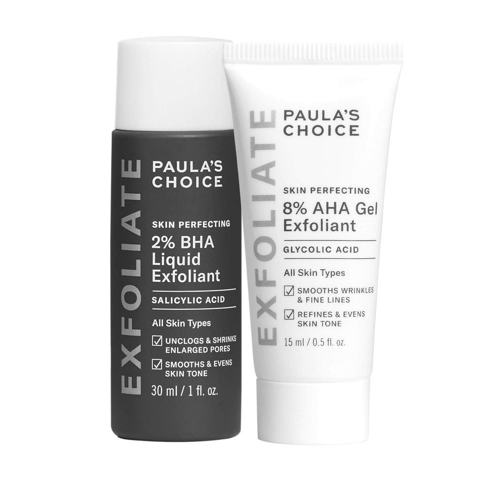 Esfoliante facial Paula`s Choice SKIN PERFECTING 8% AHA Gel e 2% BHA Liquid Travel Duo