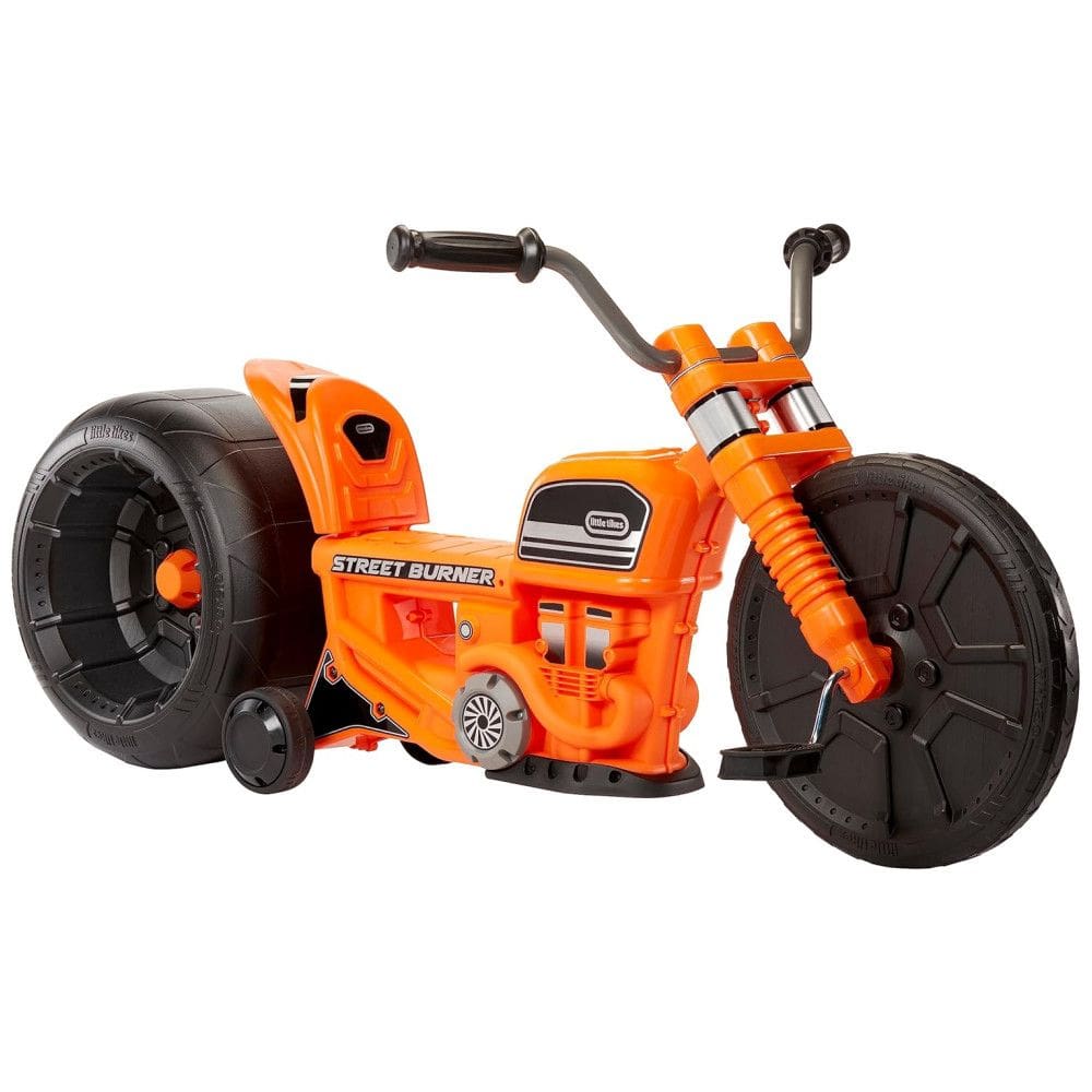 Motocicleta Infantil de Pedal com Assento Ajustável para Crianças de 3 Anos, Little Tikes, Laranja