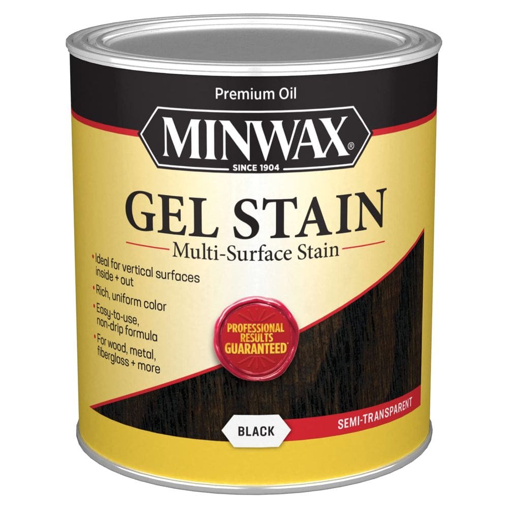 Mancha de gel de madeira Minwax Black para superfícies interiores 946ml