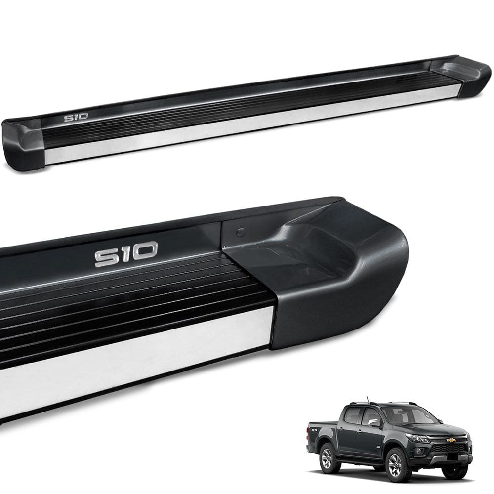 Estribo Lateral S10 CD 2012 a 2025 Cinza Topazio Personaliza