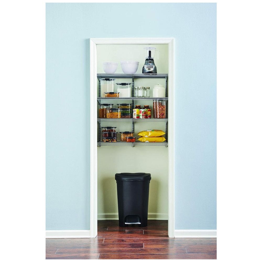 Kit Prateleiras para Organização de Armários, 4 UN, Rubbermaid, Prata