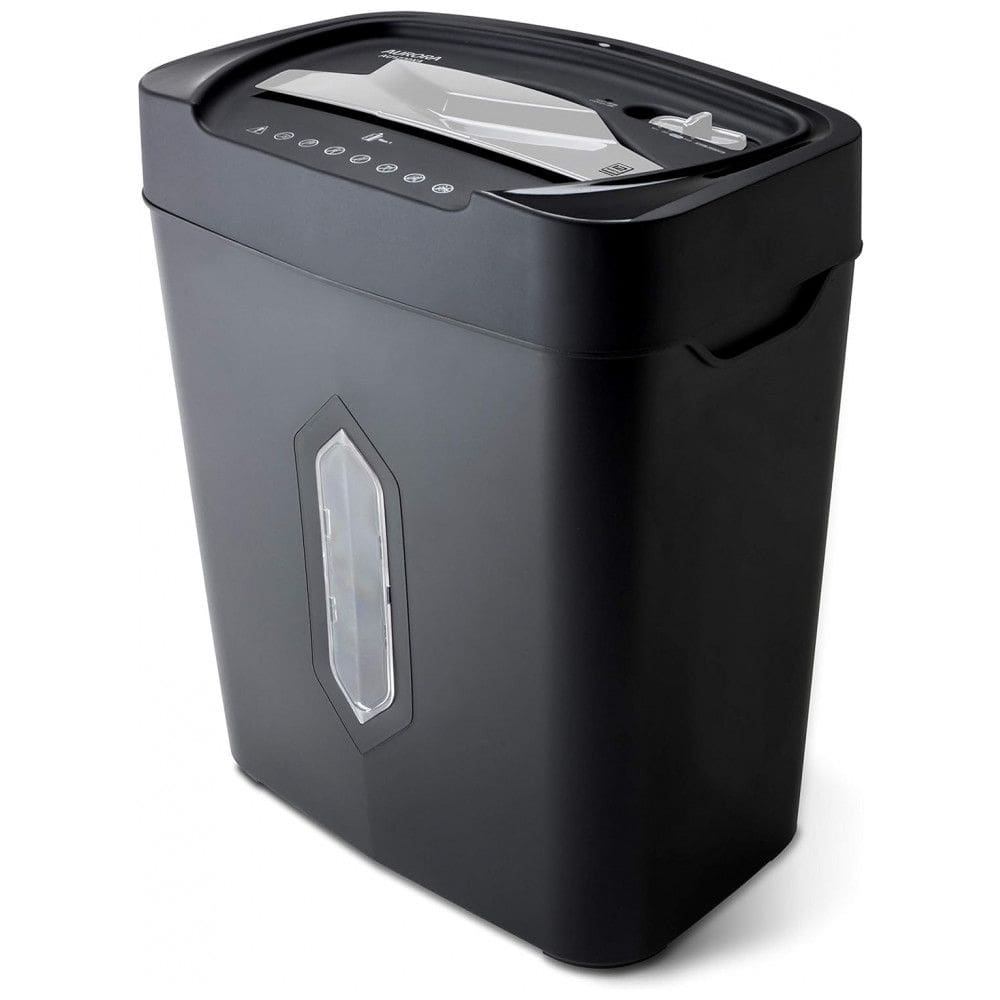 Fragmentadora de Papel e Cartões, 12 Folhas, Corte Transversal, Anti Atolamento, 110V, Aurora AU1230XA, Preta