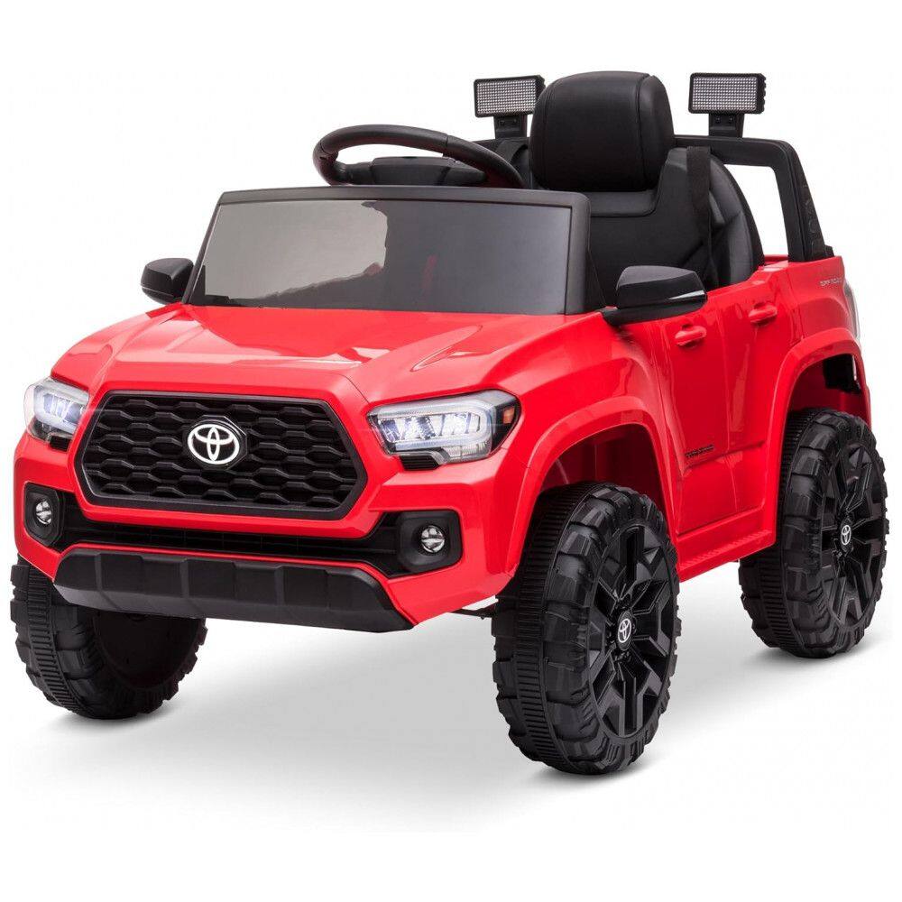 Carro Elétrico Infantil Toyota Tacoma a Bateria 12V com MP3, Luzes LED e Suspensão, Kidzone, Vermelho
