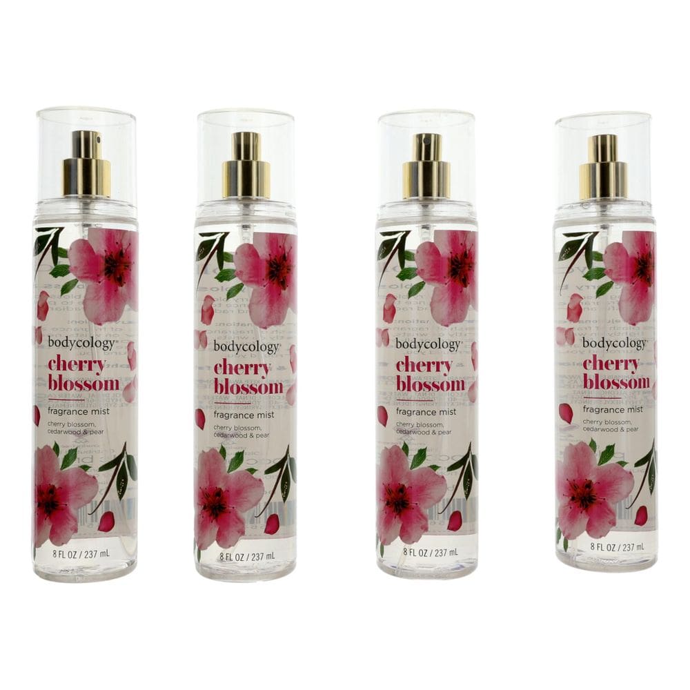 Fragrance Mist Bodycology Cherry Blossom 240 ml para mulheres x4