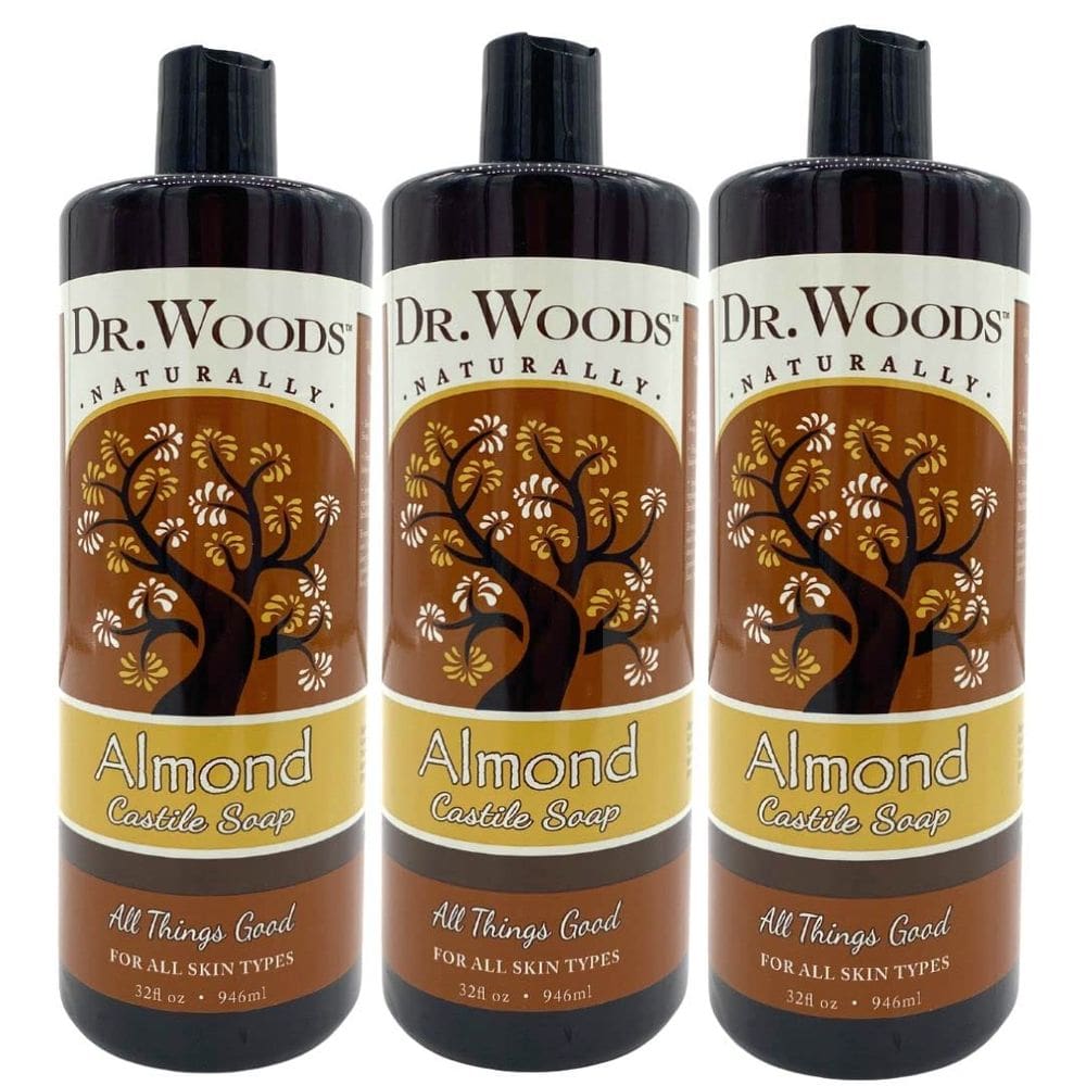 Sabonete Dr. Woods Pure Almond Castile 946 ml (pacote de 3)