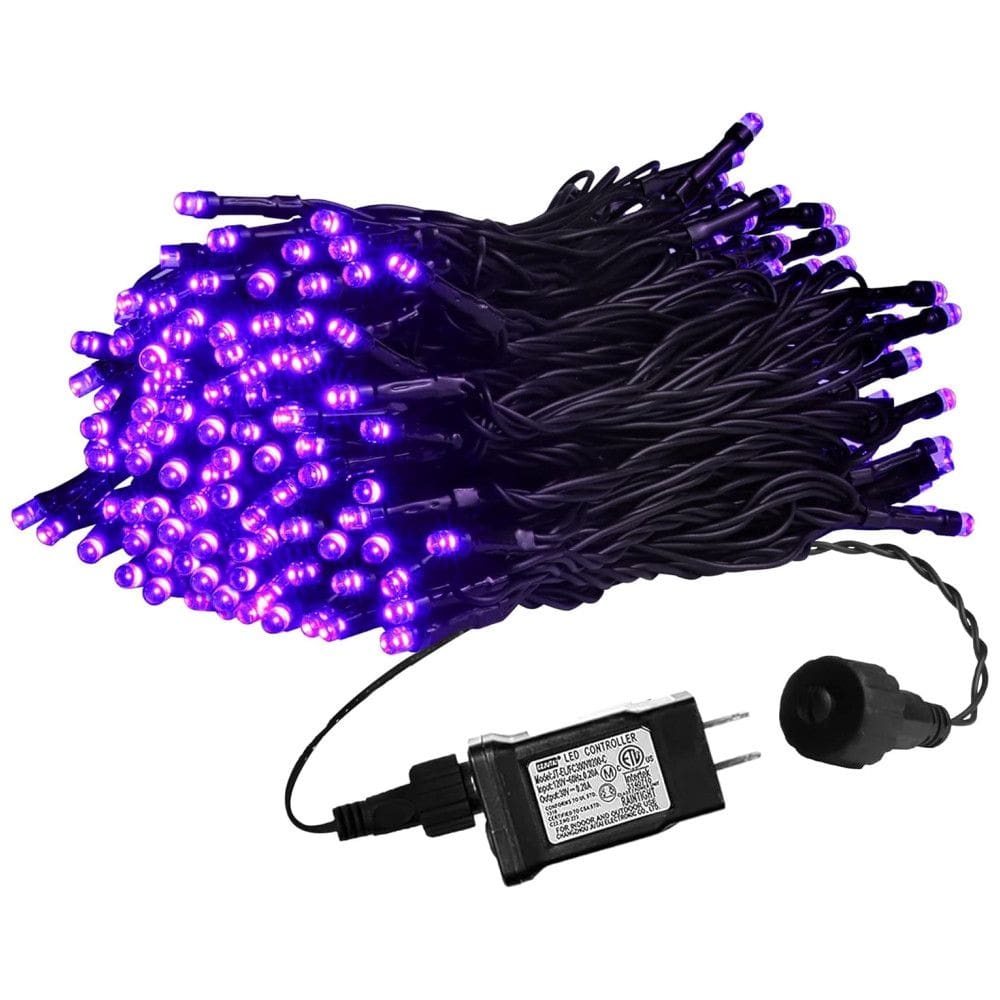 Pisca Pisca 200 LED 20 Metros a Prova dÁgua com 8 Modos para Decoração de Halloween e Natal, Roxo