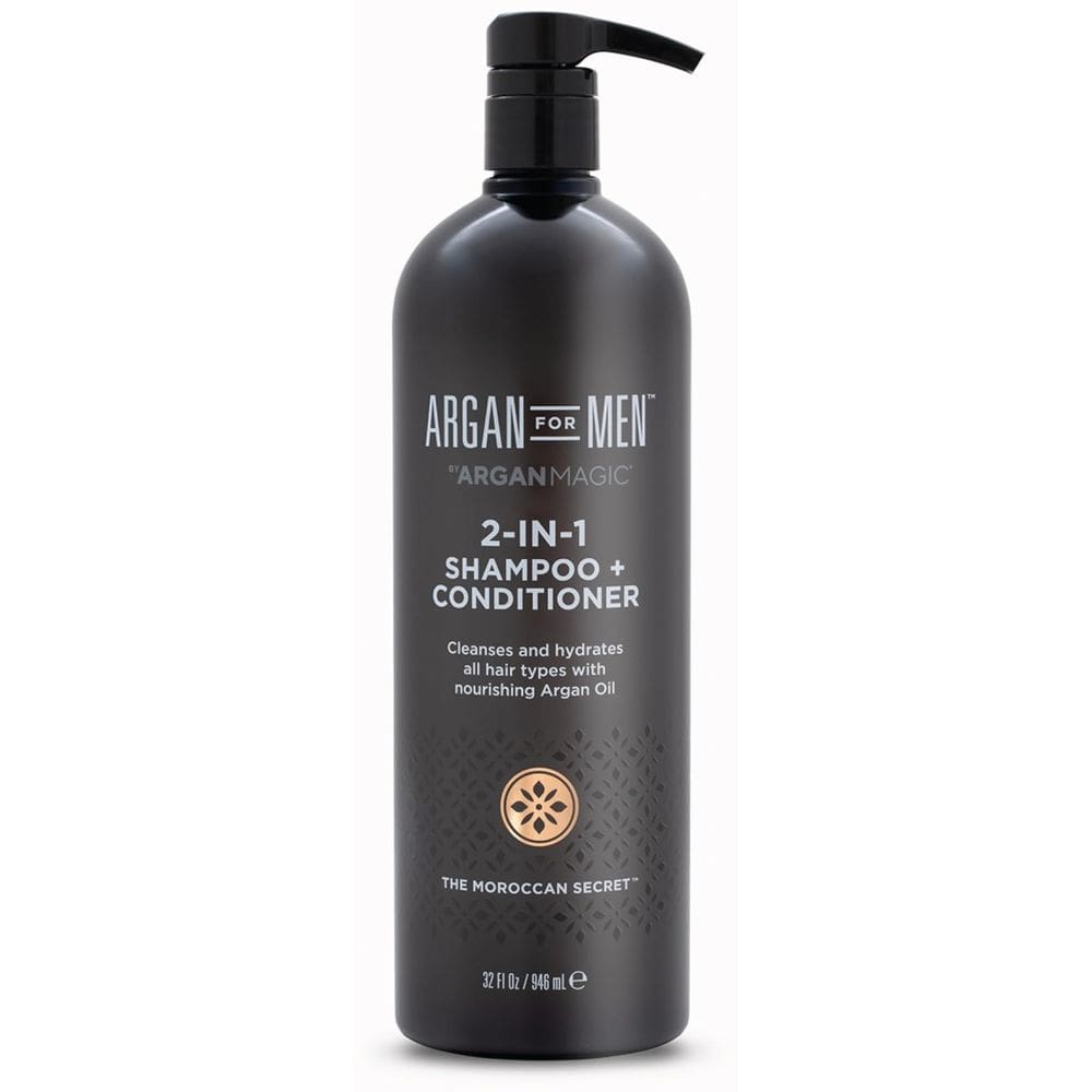 Shampoo e condicionador Argan Magic para homens 2 em 1 960 ml
