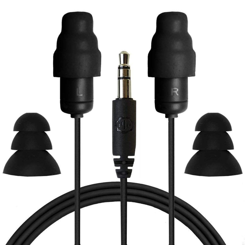 Earplug Earbud Fones de ouvido híbridos Plugfones Guardian Black