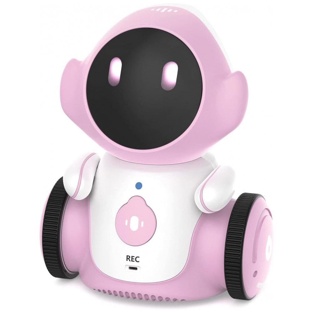 Brinquedo Robô Interativo Recarregável com Falas, Sensor de Toque e Controle de Voz, GILOBABY, Rosa