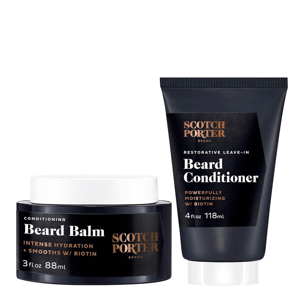 Bálsamo para barba e condicionador leave-in Scotch Porter, pacote com 2 unidades