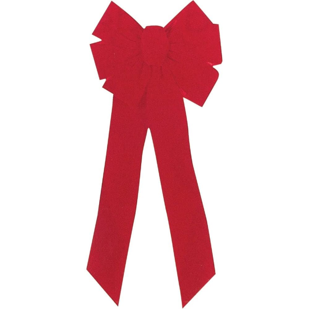 Bow Holiday Trim Velvet Red