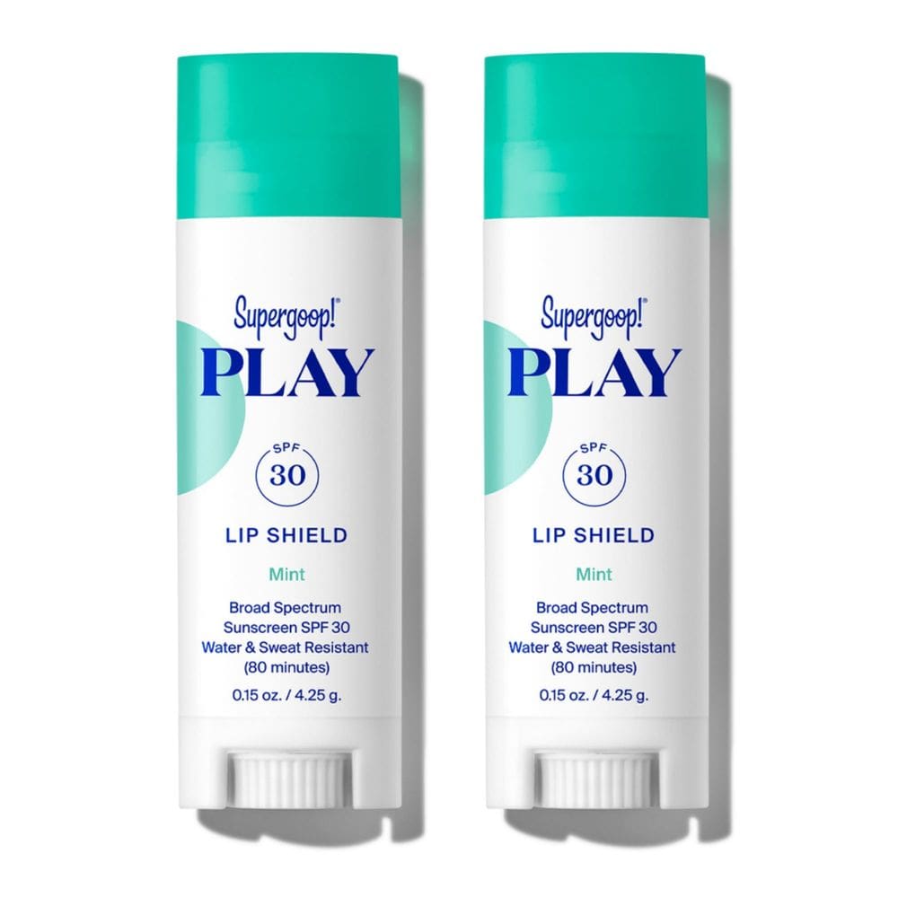 Bálsamo labial Supergoop! PLAY Lip Shield SPF 30, pacote com 2