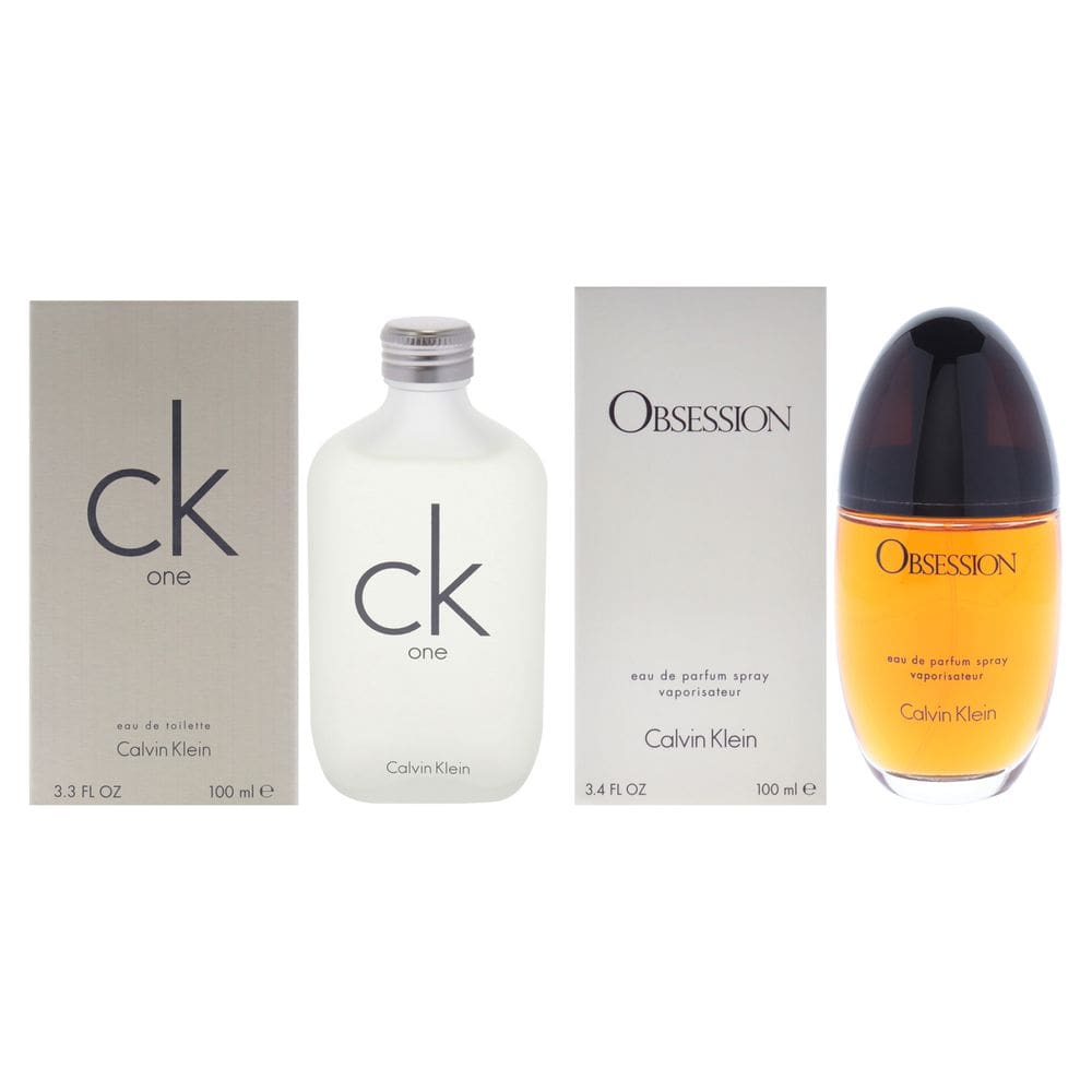 Kit de perfume Calvin Klein CK One Obsession de 2 peças para mulheres