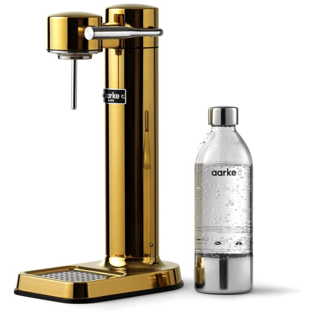 Máquina Sifão para Gaseificar Água com Garrafa de Plástico sem BPA, Aarke, Dourado