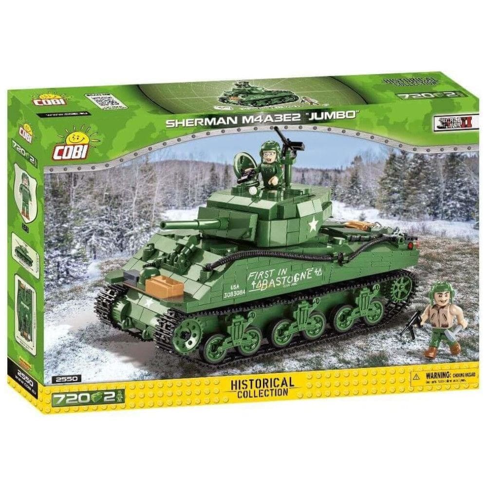 Kit de Construção Tanque Sherman M4A3E2 JUMBO com 720 Peças, COBI, Verde
