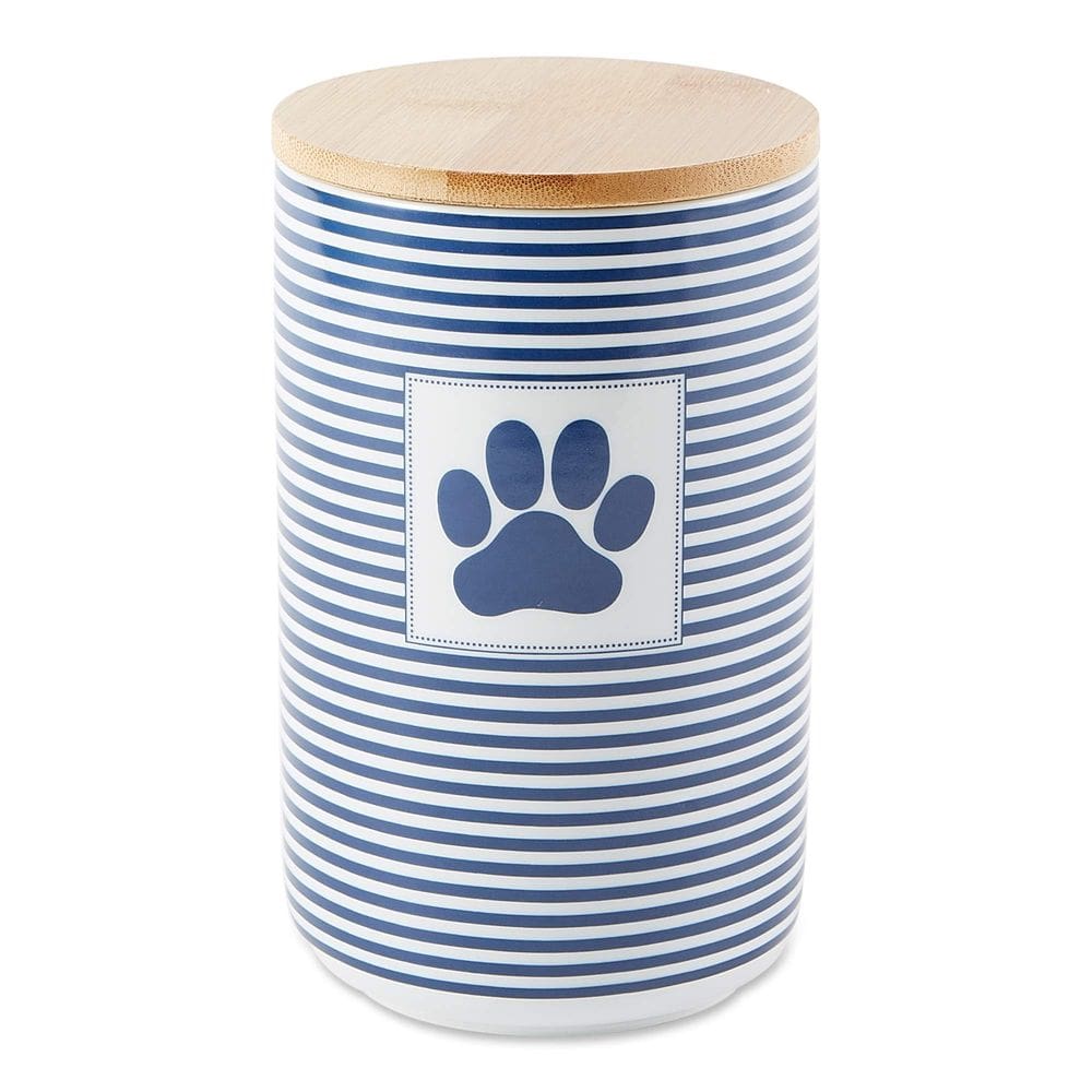 Treat Canister Bone Dry Paw & Patch Ceramic Pet 1,06 L azul
