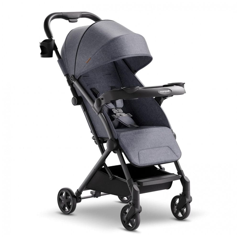 Carrinho de Bebê para Passeio Dobrável Ultracompacto com Assento Reclinável, Porta Copos, Bolsa de Viagem e Capa de Chuva, Mompush Lithe V2