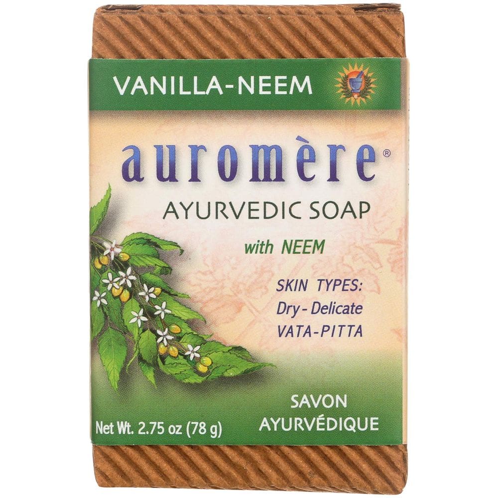Sabonete em barra Auromere Vanilla Neem 80ml Ecológico Vegan