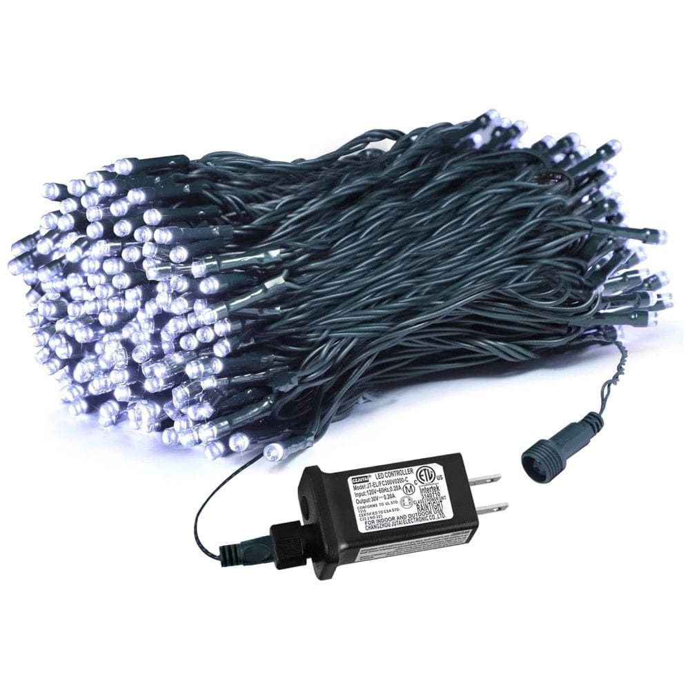 Pisca Pisca 200 LED 20 Metros a Prova dÁgua com 8 Modos para Decoração de Halloween e Natal, Branco