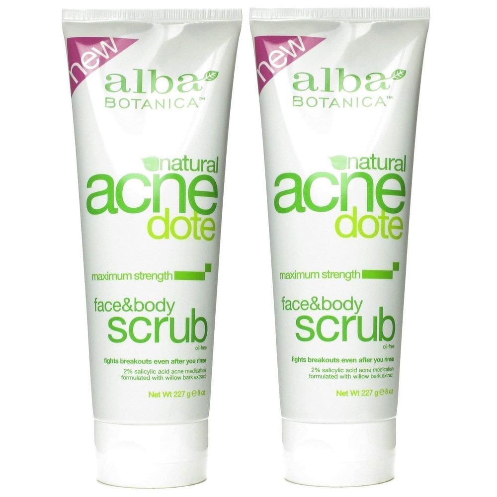 Esfoliante facial e corporal Alba Botanica Canedote, tubo de 8 onças (2x)