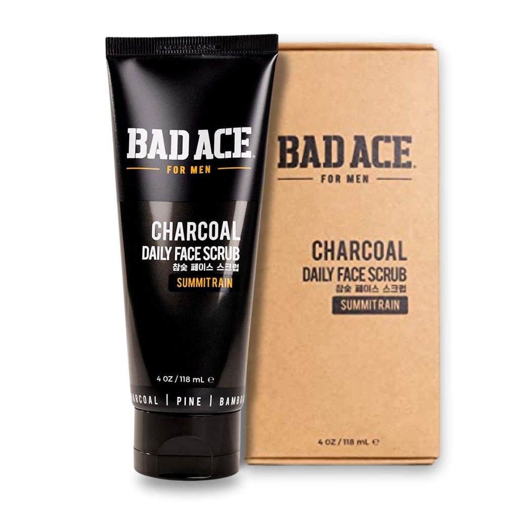 Sabonete facial BAD ACE Daily Masculino com esfoliantes de carvão vegetal 120 ml