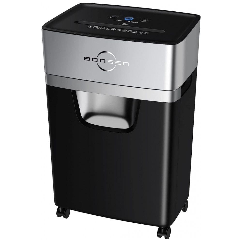 Fragmentadora de Papel e CD com Corte Cruzado, 16 Folhas, Silenciosa, 110V BONSEN S3102, Preta