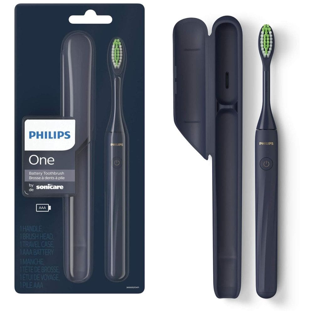 Philips One da Sonicare Escova de Dentes Elétrica Recarregável, Azul HY1100, 04